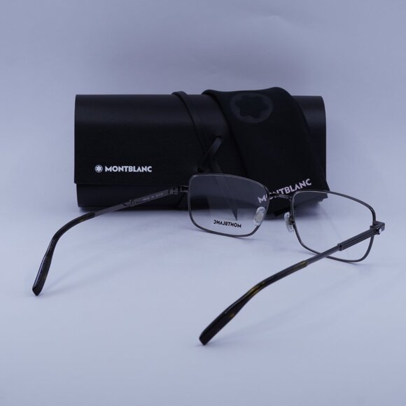 Montblanc MB0029O 006 Rectangle Eyeglasses 58mm – Ruthenium - Picture 3 of 9